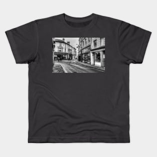 Bideford Town Centre, Black And White Kids T-Shirt